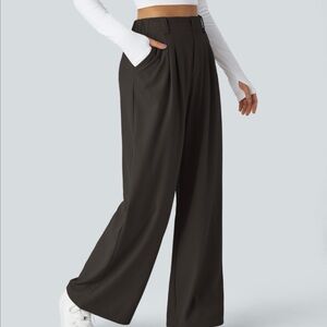 Halara Flex High Waisted Pocket Wide Leg Waffle Work Pants
